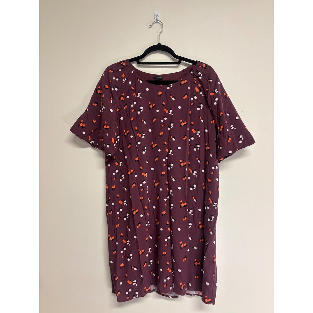 Ann Taylor Swirly Spot Flounce Sheath Dress Women's‎ Size Medium